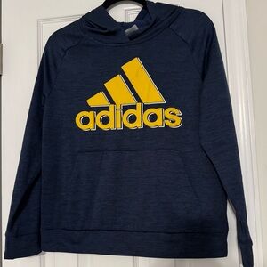 Adidas Kids Hoodie in Navy and Yellow